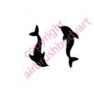 0003 dolphin belly button re-usable stencil stencils