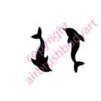 0003 dolphin belly button re-usable stencil stencils