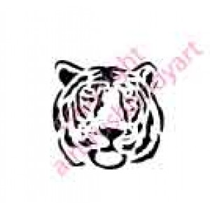 0008 tiger head re-usable stencil