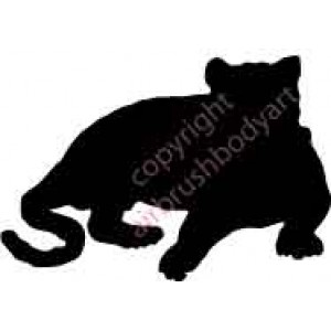 0009b tiger lying down backing re-usable stencil