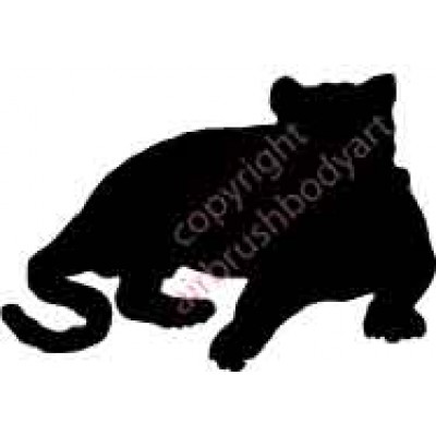 0009b tiger lying down backing re-usable stencil