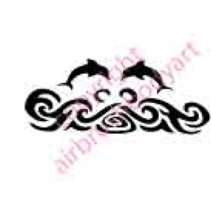 0014 dolphin band re-usable stencil