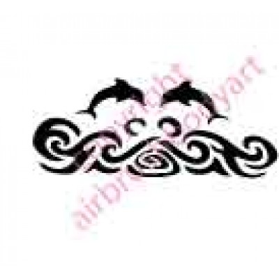 0014 dolphin band re-usable stencil