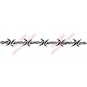 0049 barbed wire armband re-usable stencil