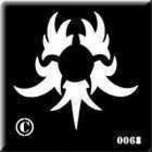 0068 reusable tribal belly button stencil