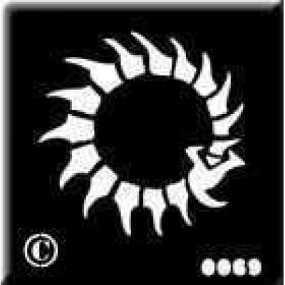 0069 reusable belly button stencil