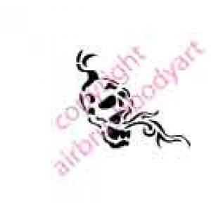 0106 skull re-usable stencil