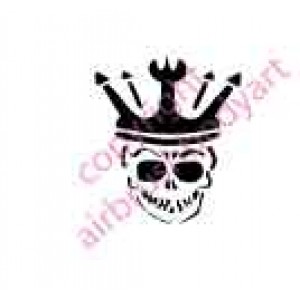 0107 skull king re-usable stencil