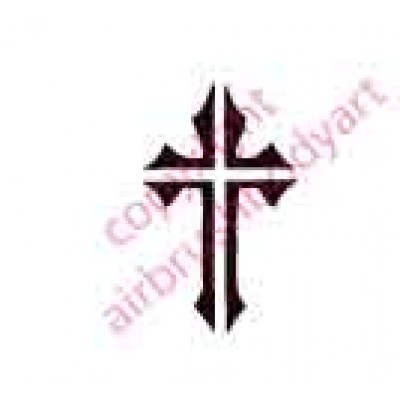 0108 cross re-usable stencil