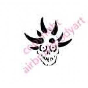 0117 skull re-usable stencil