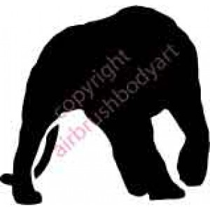 0125b tiger standing backing re-usable stencil