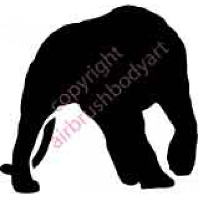 0125b tiger standing backing re-usable stencil