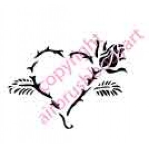 0127 rose belly button re-usable stencil