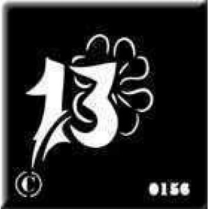 0156 reusable 13th clover stencil