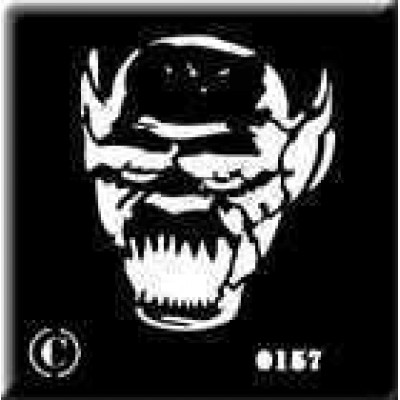 0157 reusable monster face stencil
