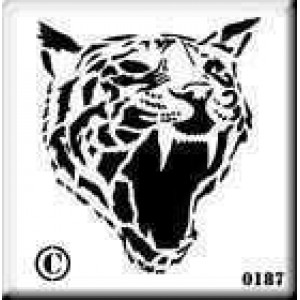 0187 reusable tiger stencil