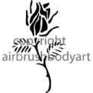 0205 traditional rose large re-usable stencil