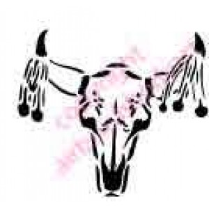 0455 bull skull indian
