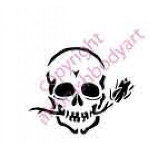 0507 skull with rose