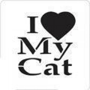 0829 reusable I love my cat stencil
