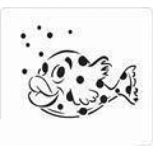 0838 reusable fish stencil
