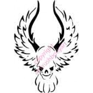 1062 skull with wings large