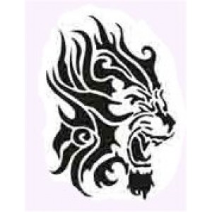 1108 reusable lion stencil