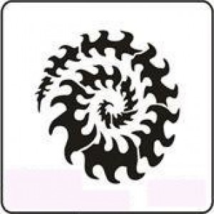 1118 reusable swirl stencil