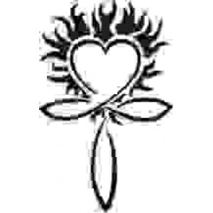 6077 flaming heart reusable stencil