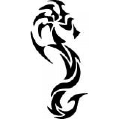 6093 tribal seahorse stencil