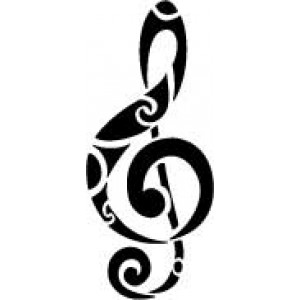 6094 tribal treble clef / music note stencil 6094 tribal treble clef / music note stencil