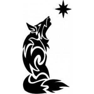 6096 tribal wolf /moon stencil 6096 tribal wolf /moon stencil