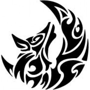 6097 triabl wolf /moon stencil 6097 triabl wolf /moon stencil