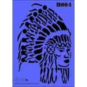 b04 xxl indian stencil 250mm x 350mm