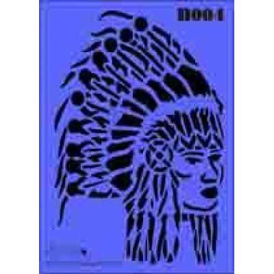 b04 xxl indian stencil 250mm x 350mm