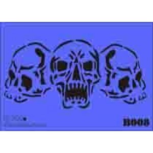 b08 xxl skulls stencil 250mm x 350mm