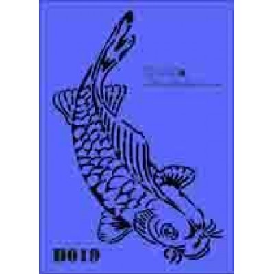 b19 xxl koi carp stencil 250mm x 350mm