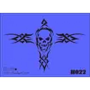 b22 xxl skull stencil 250mm x 350mm