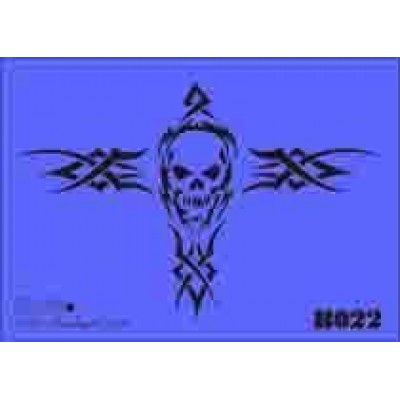 b22 xxl skull stencil 250mm x 350mm