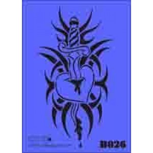 b26 xxl dagger stencil 250mm x 350mm