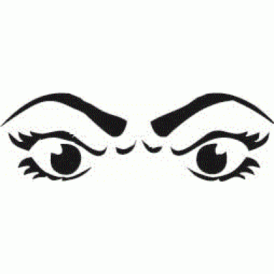 6113 eyes resuable stencil