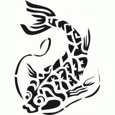 6121 koi carp / fish reusable stencil