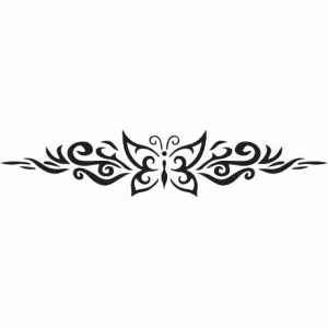 6136 butterfly armband / backband reusable stencil