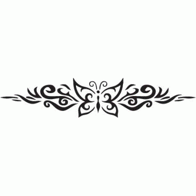 6136 butterfly armband / backband reusable stencil