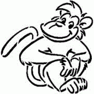 6145 monkey reusable stencil