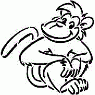 6145 monkey reusable stencil