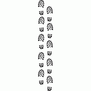 6157 boot print reusable stencil