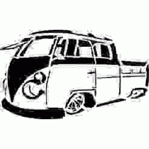 6166 vw camper reusable stencil