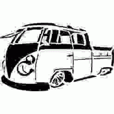 6166 vw camper reusable stencil