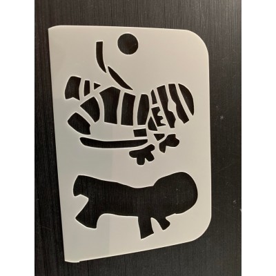 2 part mummy reusable  face painting stencil 